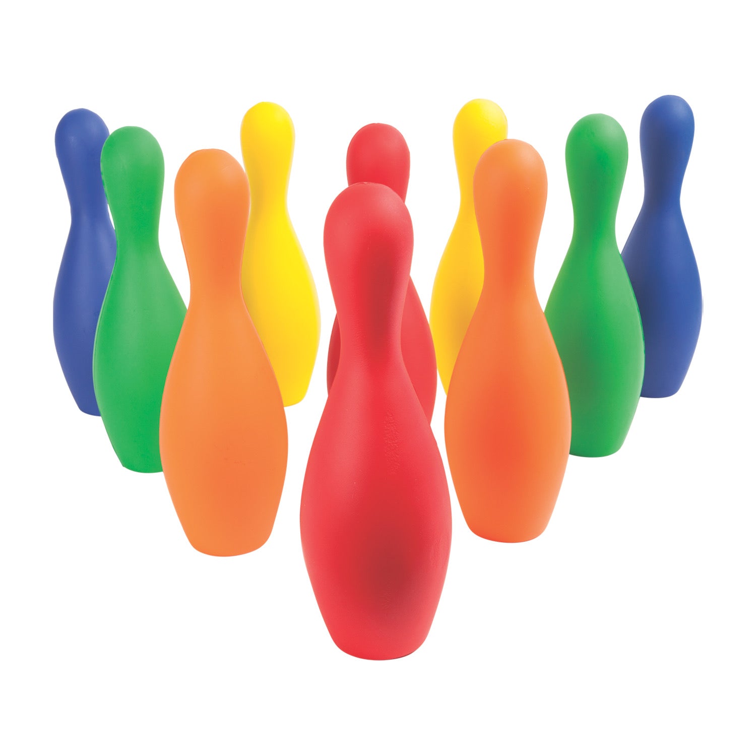 Colored Foam-Coated Bowling Pin Set