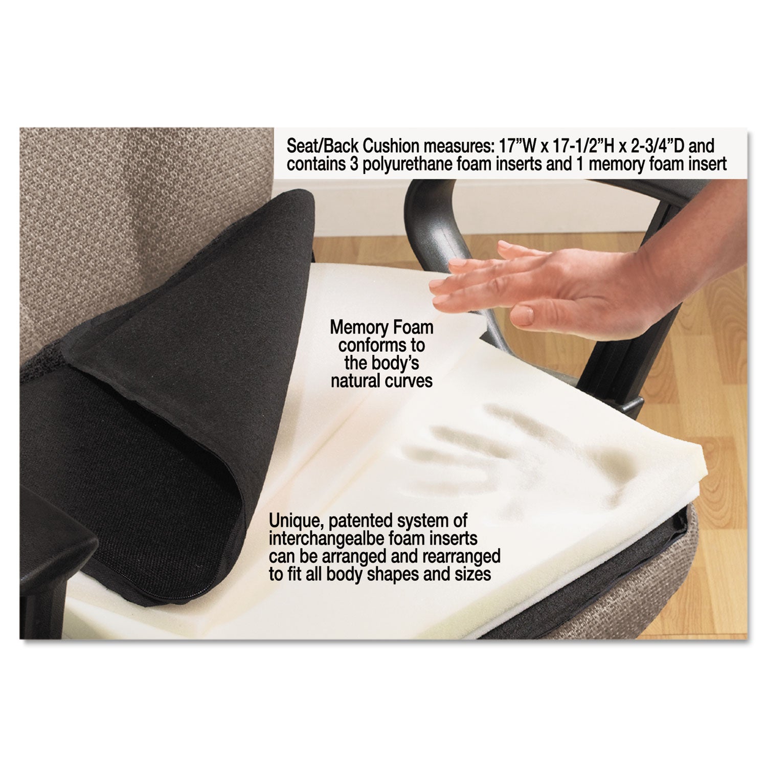 Hook Mount - Black - Polyurethane, Memory Foam - 1 Each