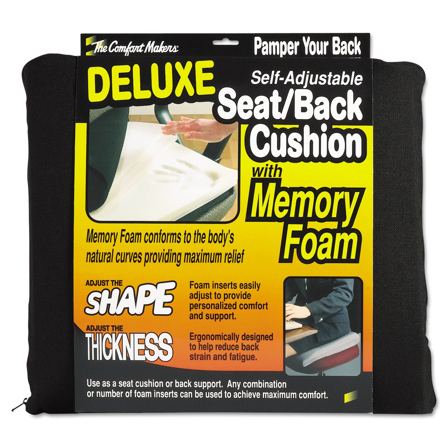Hook Mount - Black - Polyurethane, Memory Foam - 1 Each