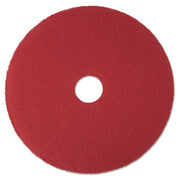 Low-Speed Buffer Floor Pads 5100, 19" Diameter, Red, 5/carton