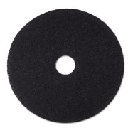 3M Black Stripping Pads - Round - 20" Diameter - Stripping, Floor - Hard, Concrete Floor - 175 rpm to 600 rpm Speed Supported - Textured, Adhesive, Durable, Dirt Remover, Abrasive - Nylon, Polyester Fiber - Black - 5 / Carton
