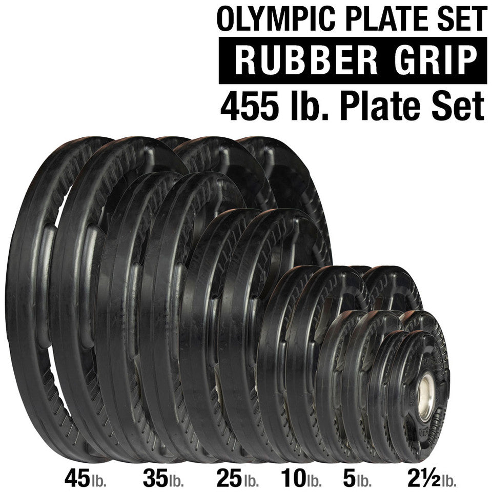 Rubber/Hand Grip/Oly Plate 455Lbs