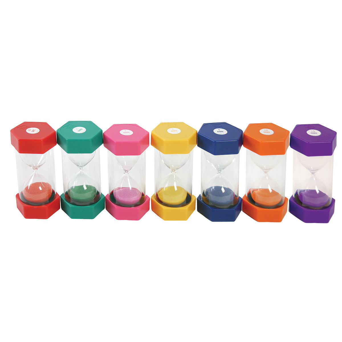 Sand timers, set of 7