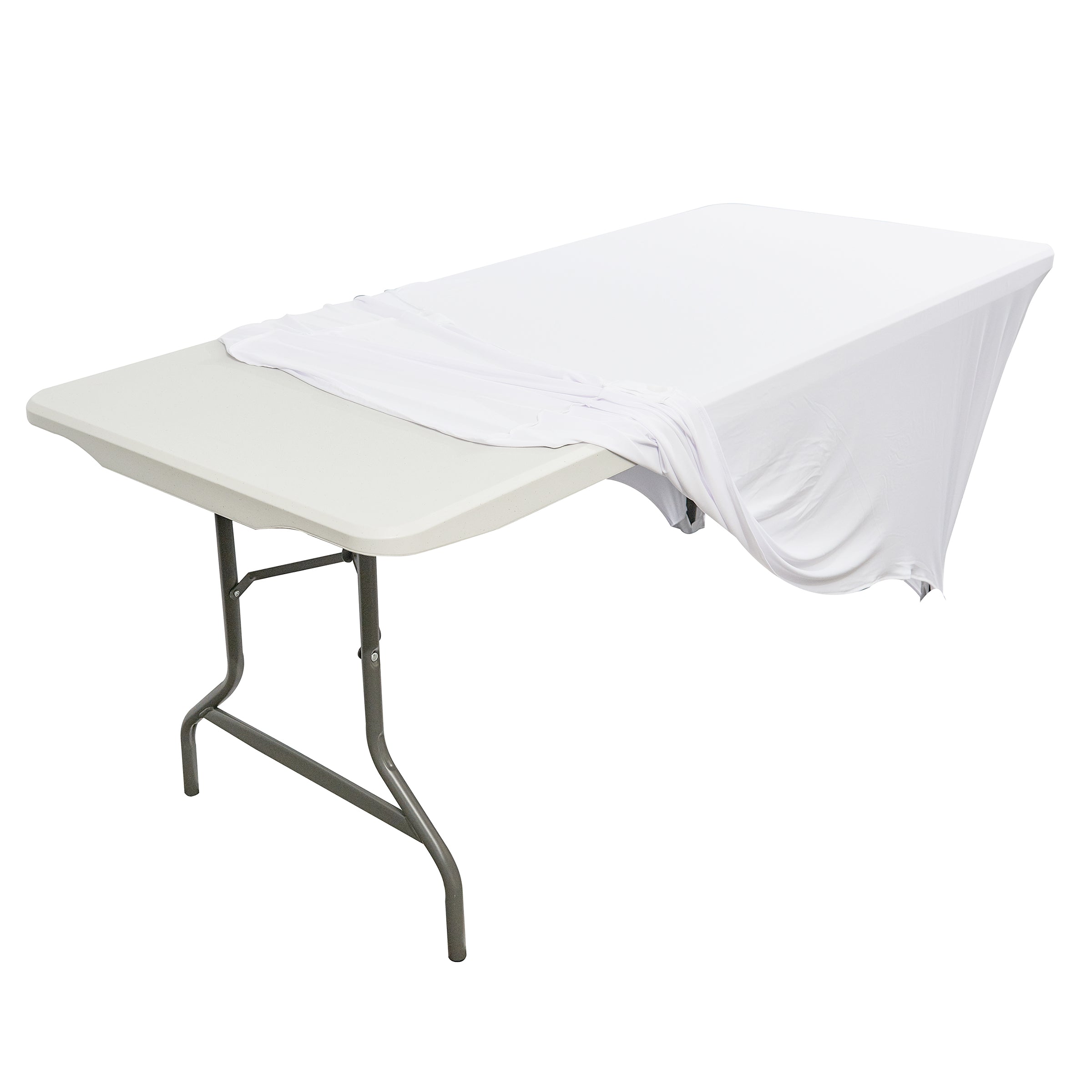 iGear™ Fabric Table Cover, White - 6'