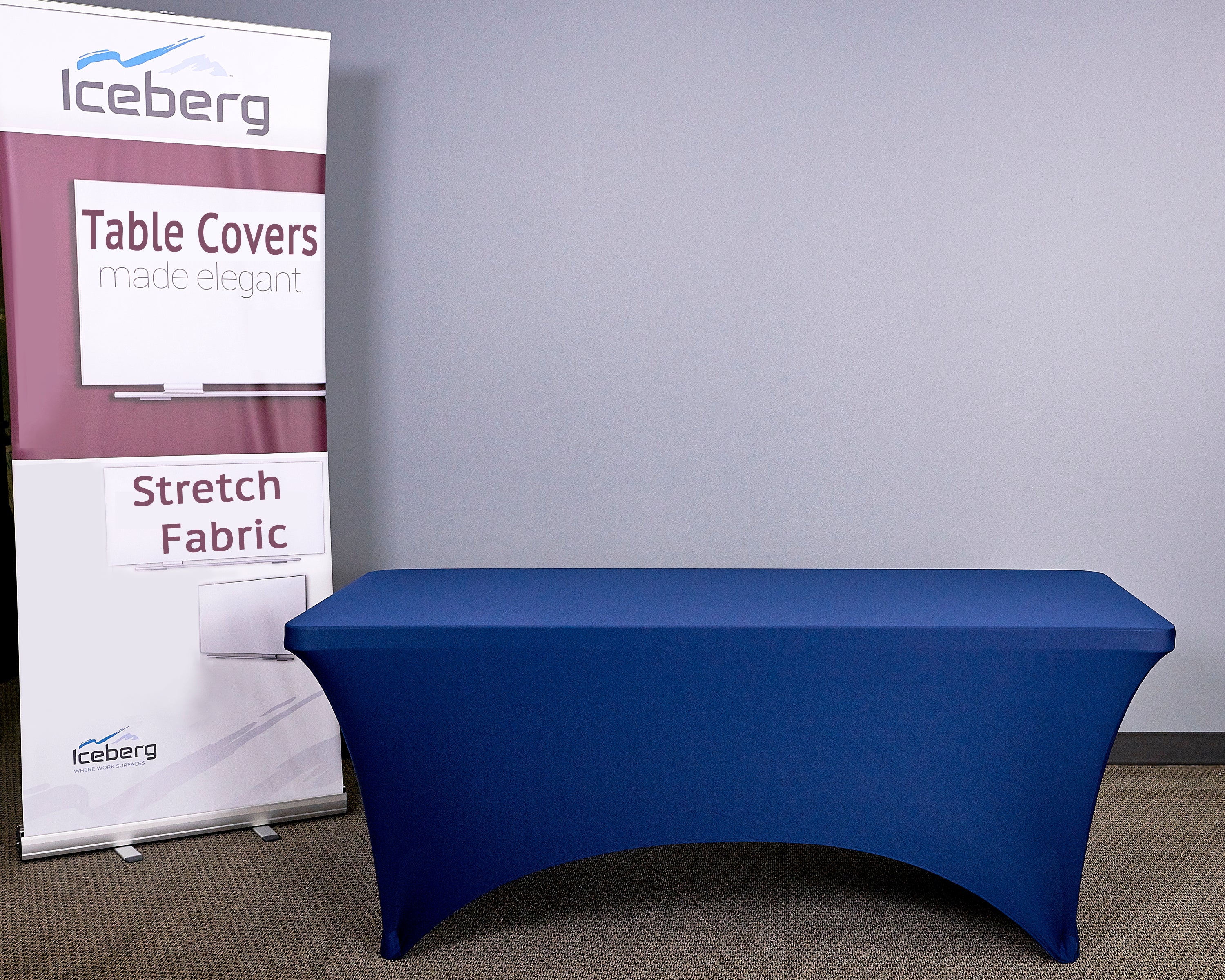 iGear™ Fabric Table Cover, Blue - 6'