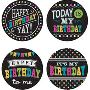 Chalkboard Brights Happy Birthday Wear ’Em Badges