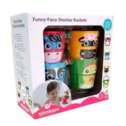 4pc Edushape Funny Face Stacker Buckets Bath Play Toy Kids/Toddler 12m+