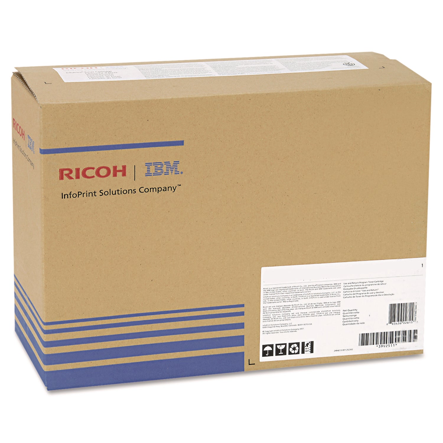Ricoh Laser Toner Cartridge - Black - 1 Each
