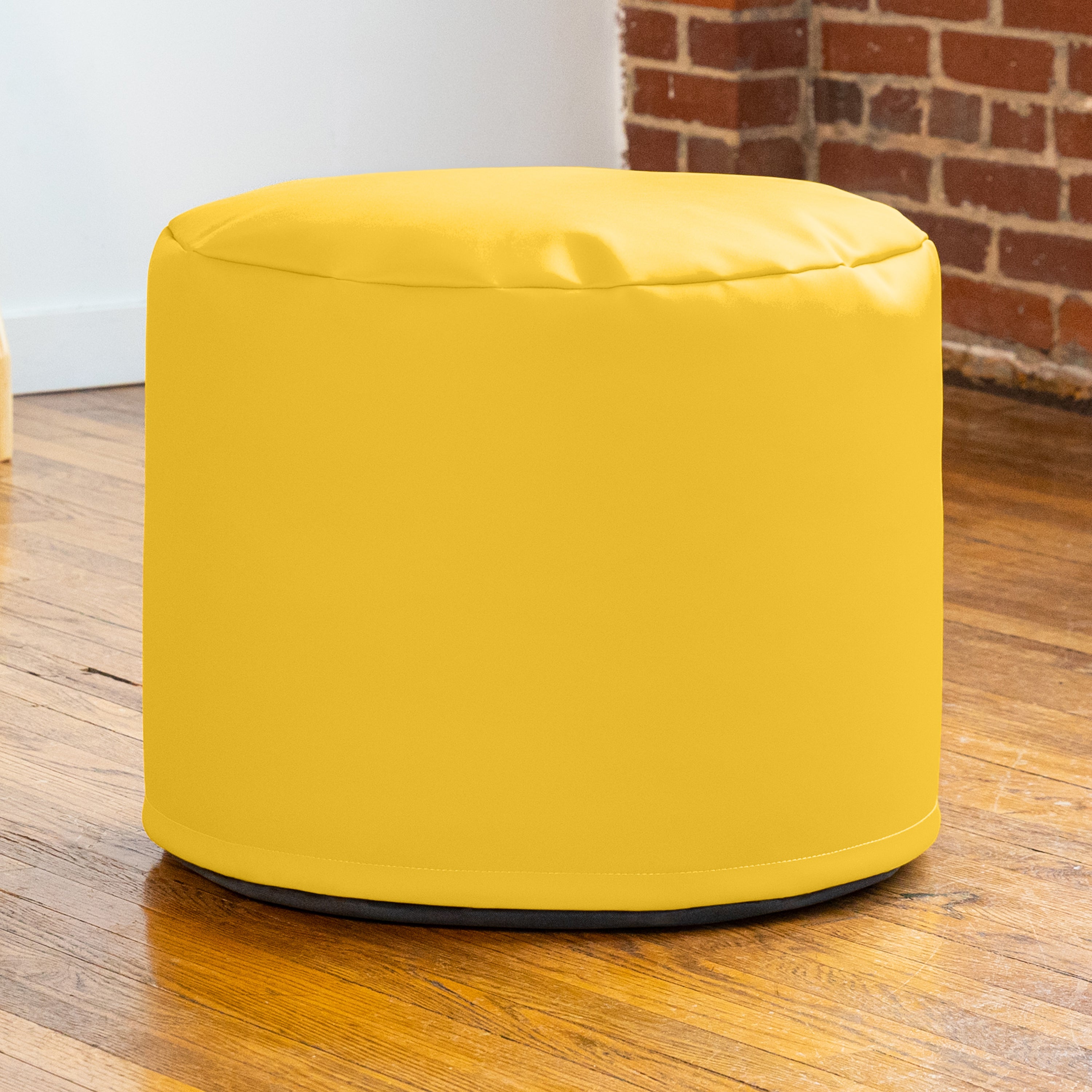 Jaxx Mallo Modular Pouf Classroom Bean Bag Seat, Premium Vinyl - Yellow