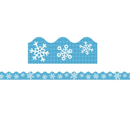 CD-108224 - Snowflakes and Argyle Scalloped Border  39 Feet by Carson Dellosa