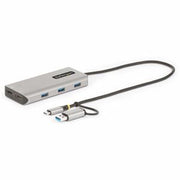 StarTech.com USB-C Multiport Adapter W/Attached USB-C to USB-a Dongle Dual HDMI (4K30Hz/1080p60Hz) 3x USB-a 5Gbps Mini Travel Dock Laptop Docking Stat