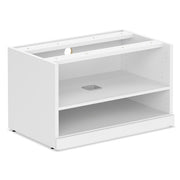 OfficeSource StandUp Standing Desk Open Shelf Cabinet (Top Not Included) - White