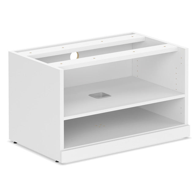 OfficeSource StandUp Standing Desk Open Shelf Cabinet (Top Not Included) - White