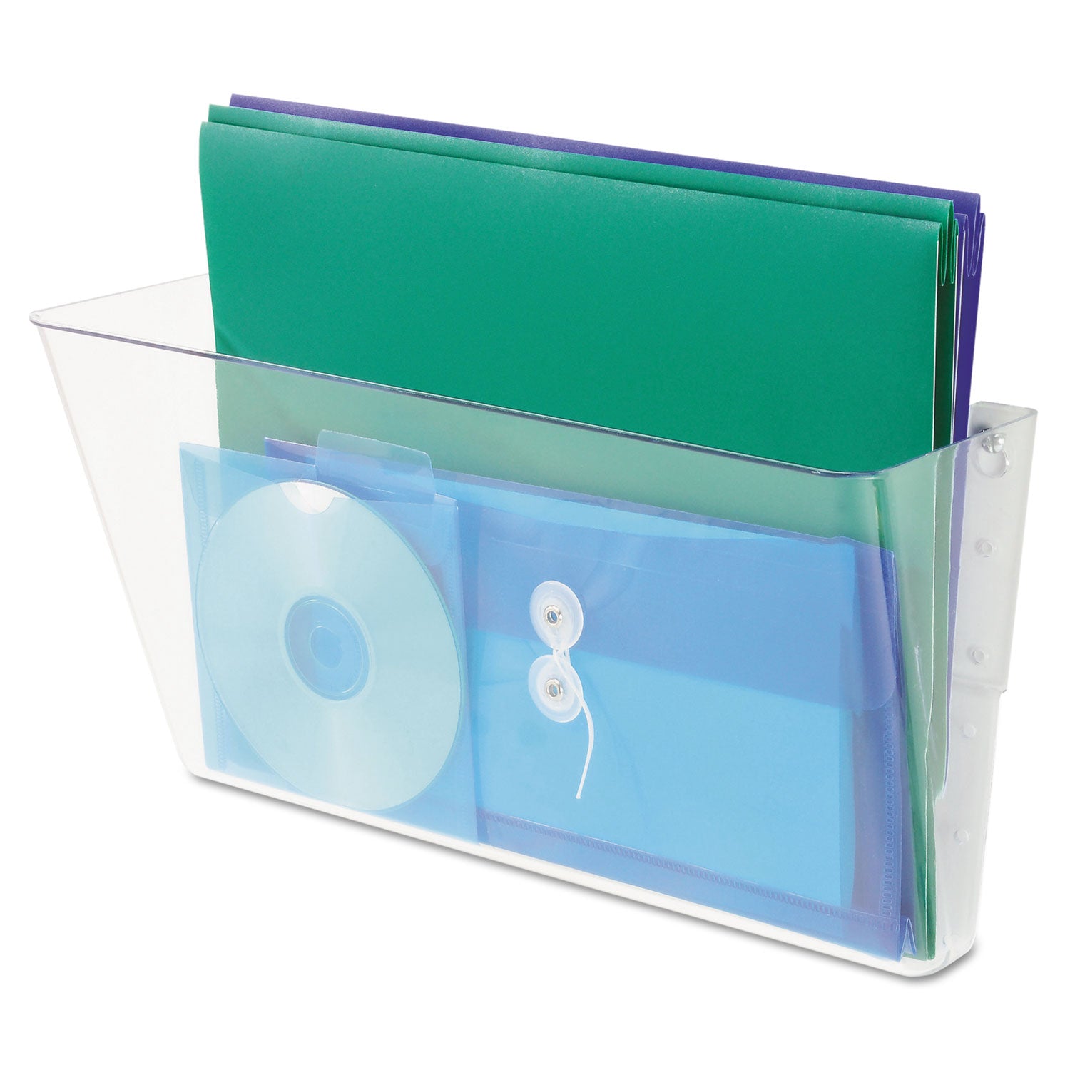 Deflecto EZ Link Stackable DocuPocket - 1 Compartment(s) - 7" Height x 16.25" Width x 4" Depth - Stackable - Clear - 1 Each