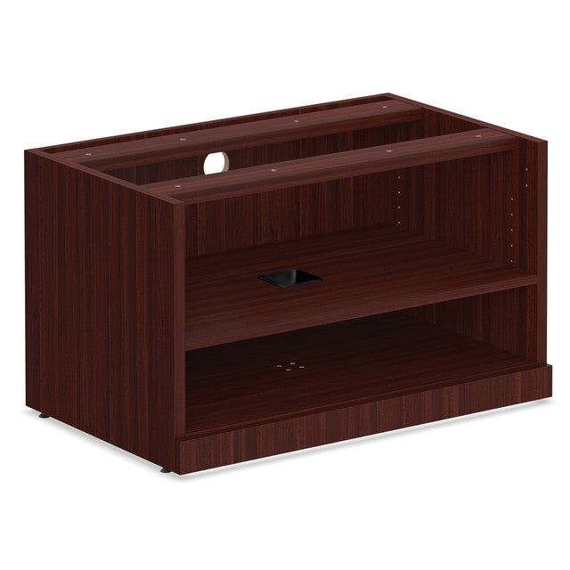 OfficeSource StandUp Standing Desk Open Shelf Cabinet (Top Not Included) - Mahogany