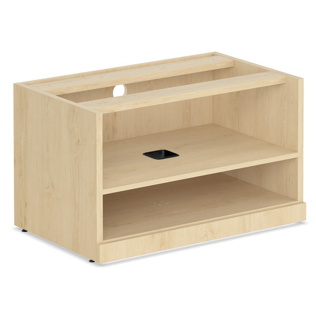 OfficeSource StandUp Standing Desk Open Shelf Cabinet (Top Not Included) - Maple
