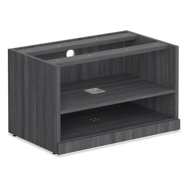 OfficeSource StandUp Standing Desk Open Shelf Cabinet (Top Not Included) - Coastal Gray