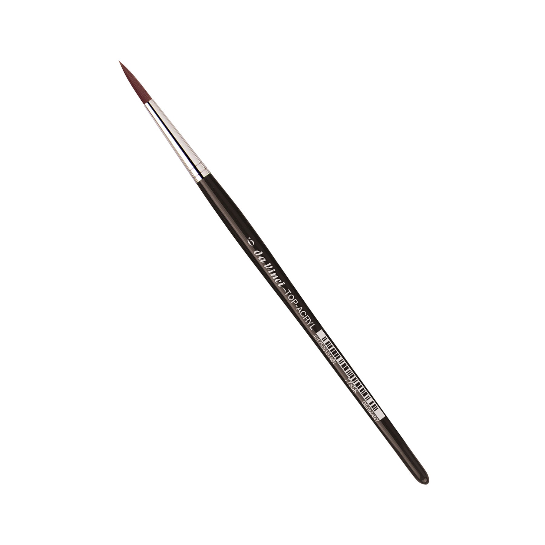 TOP-ACRYL Red-Brown Brush, Synthetic, Acrylic & Oil, Round, Series 7785K, Size 6