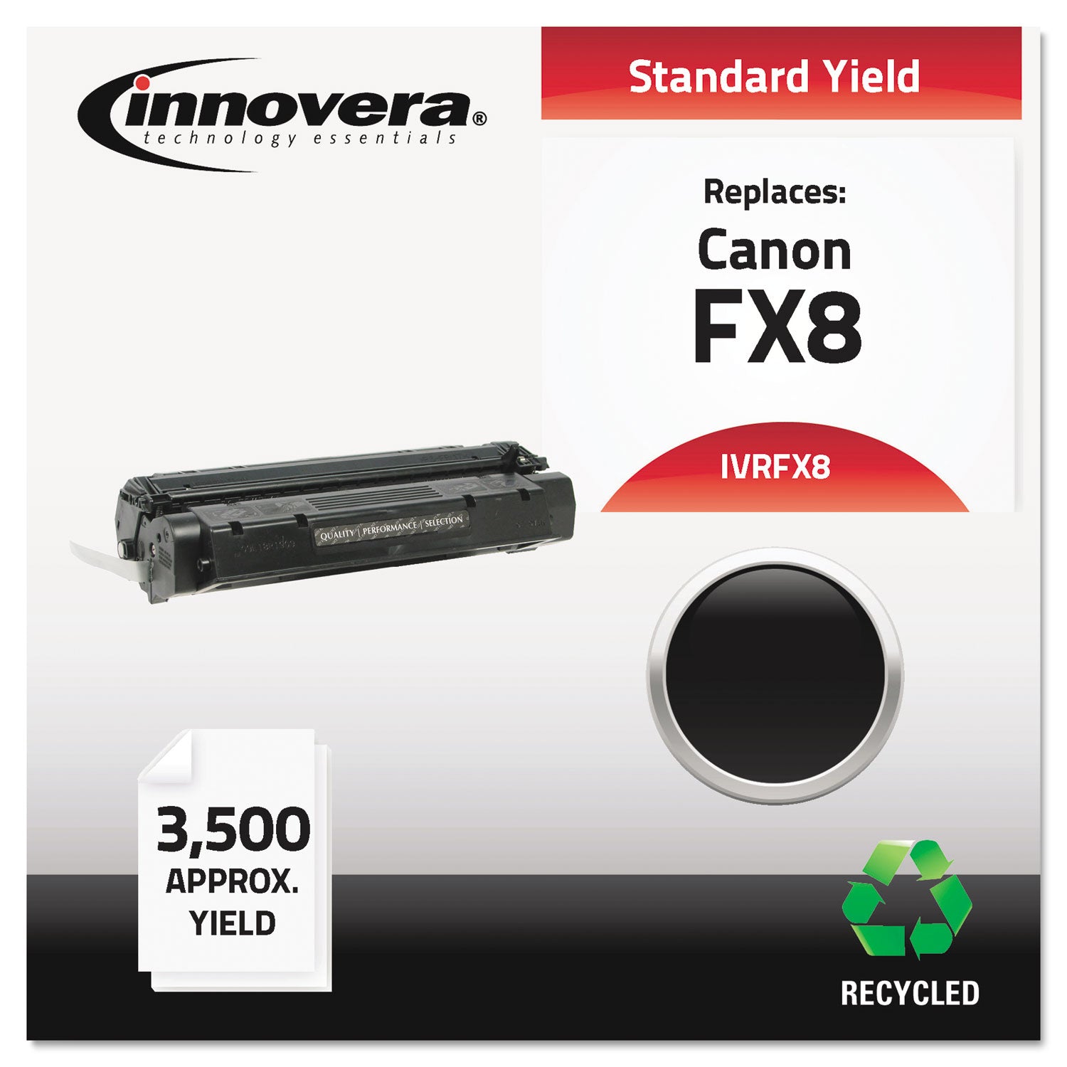 Remanufactured Black Toner, Replacement for FX-8 (8955A001AA), 3,500 Page-Yield