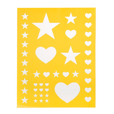 Darice Craft Stencils. Hearts & Stars. 8.5 X 11 Inches
