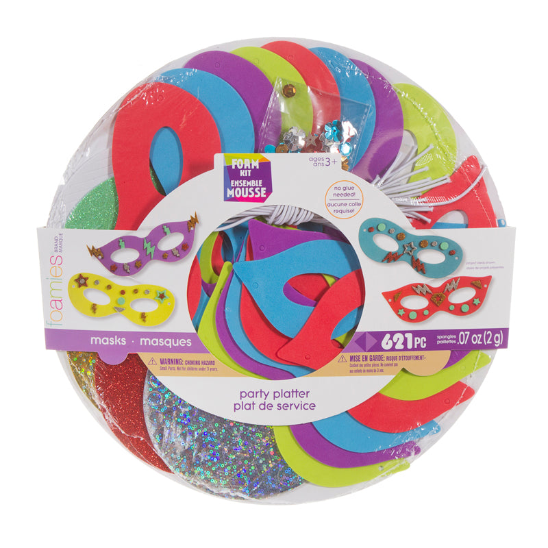 Foamies Superhero Foam Masks Party Platter, Makes 16