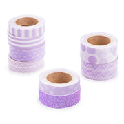 Lavender Patterned Washi Tape: Assorted Sizes, 8 Pieces