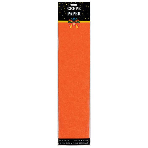 Crepe Paper Sheets - Orange - 20 Inches X 7.5 Feet