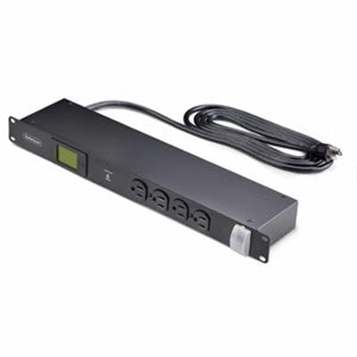 12-outlet Horizontal Rack Mount Metered Pdu, 1u Server Power Strip W/surge Prote