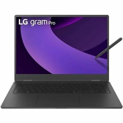 LG gram Pro 16T90TP-K.AAB4U1 16&amp;quot; Touchscreen Convertible 2 in 1 Notebook - WQXGA+ - 120 Hz - Intel Core Ultra 7 255H - Intel Evo Platform - 16 GB - 1 TB SSD - Obsidian Black