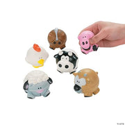 Farm Animal Shaped Relaxable Balls - 12 Pieces