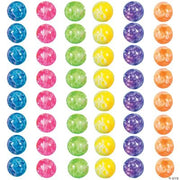 Neon Swirled Bouncing Balls - 48 Pieces
