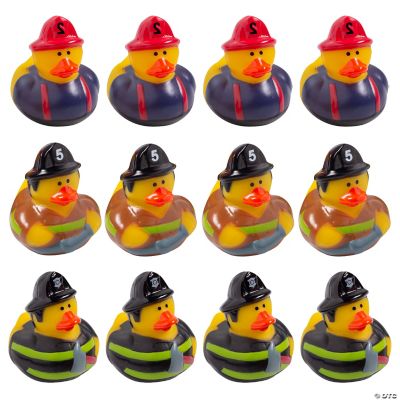 Firefighter Rubber Duckies - 12 Pieces