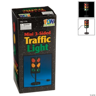 Mini 3-Sided Traffic Light - 1 Piece