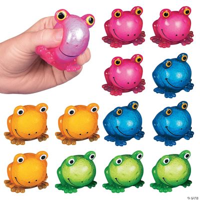 Squeezable Sticky Frogs - 12 Pieces