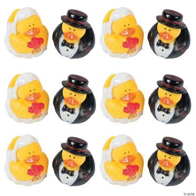 Bride And Groom Rubber Duckies - 12 Pieces