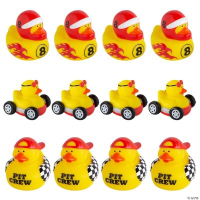 Race Car Driver Rubber Duckies - 12 Pieces