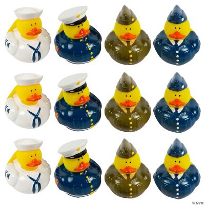 Uniform Armed Forces Rubber Duckies - 12 Pieces