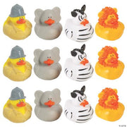 Safari Rubber Duckies - 12 Pieces