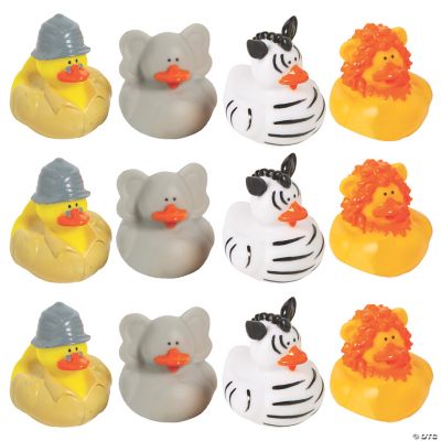 Safari Rubber Duckies - 12 Pieces