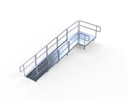 ADA Ramp, 16" Height, Option 2 - 5' x 5' Top Platform Right