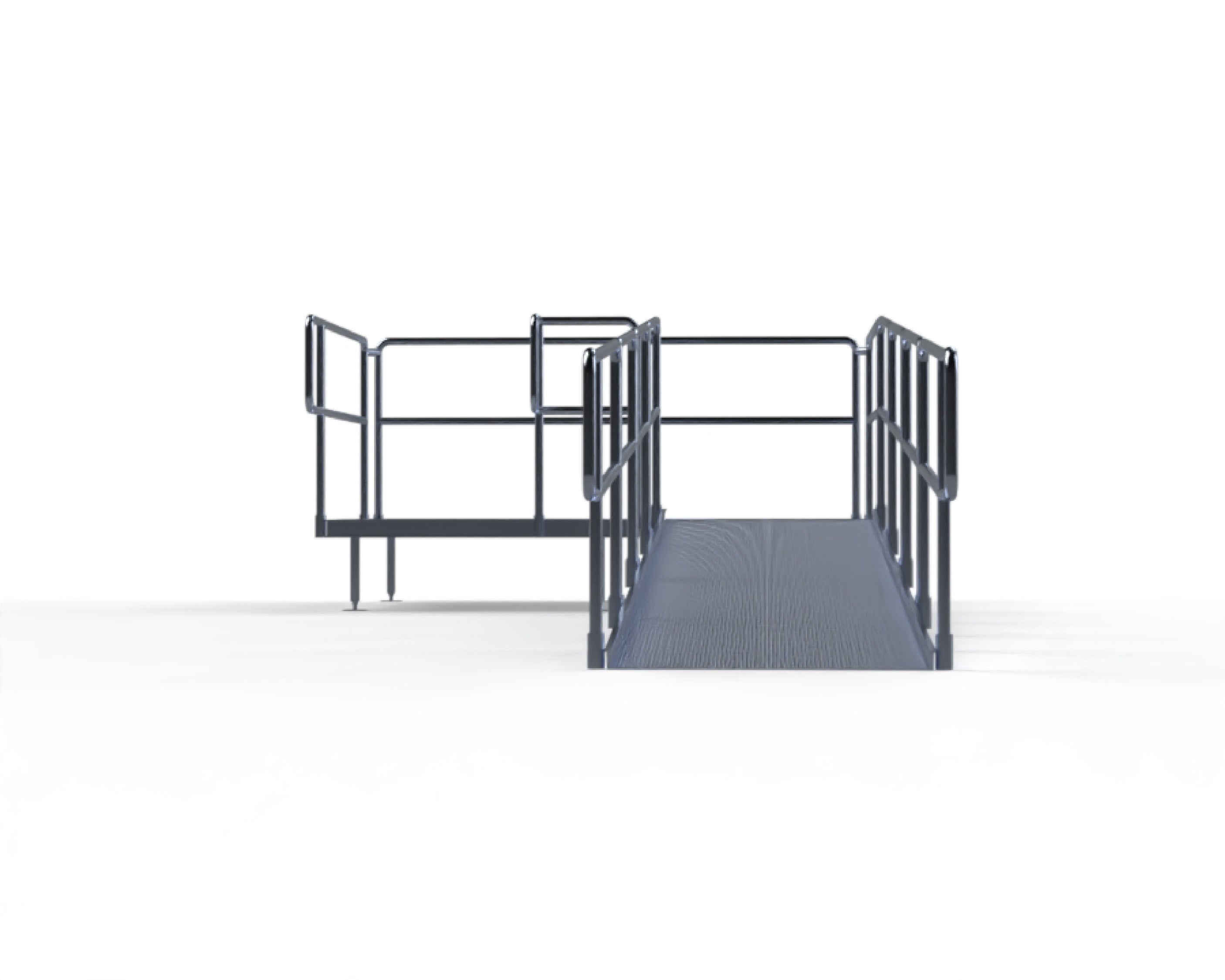 ADA Ramp, 16" Height, Option 3 - 5' x 8' Top Platform Left