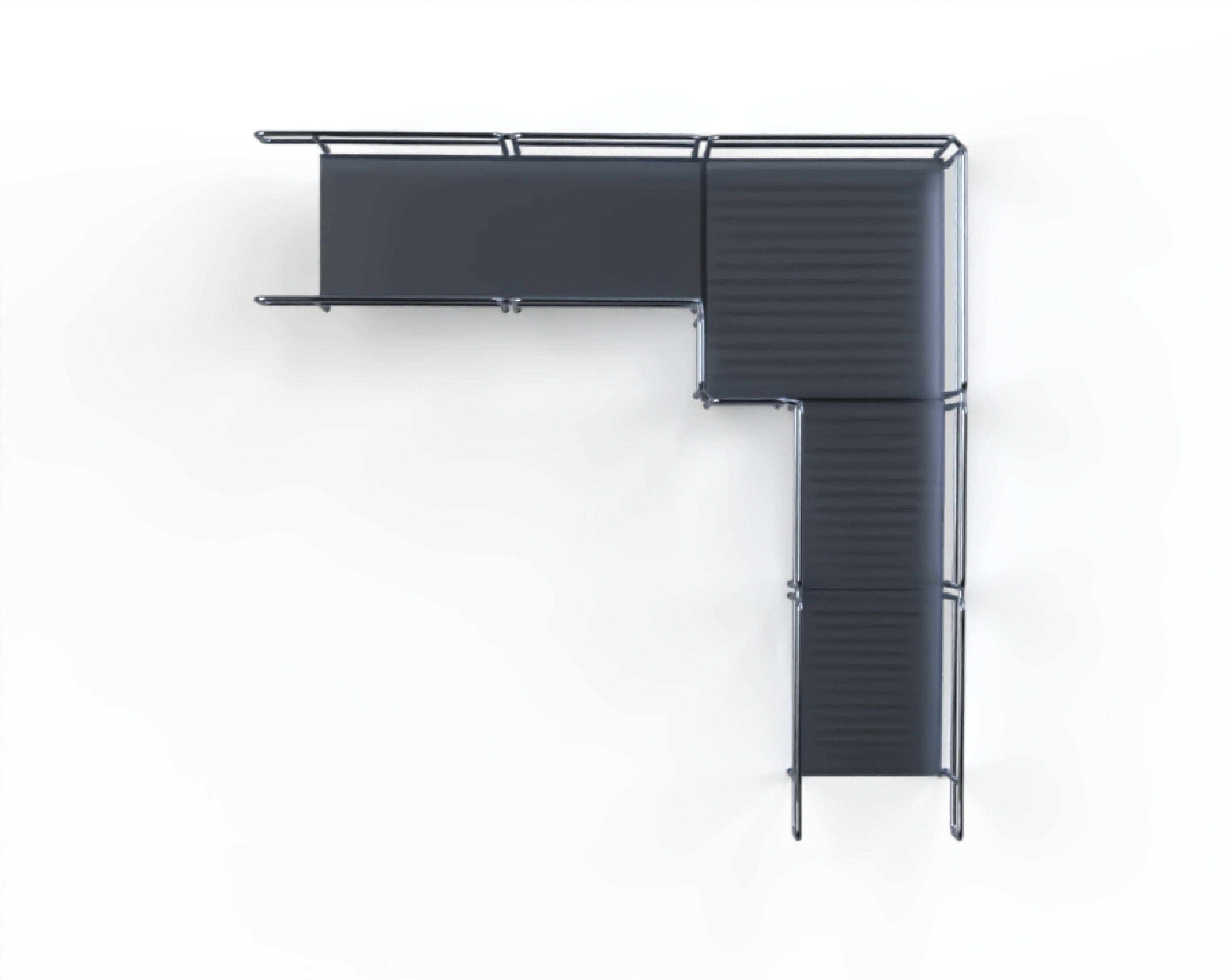 ADA Ramp, 16" Height, Option 4 - "L" Shape Left