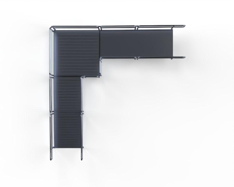 ADA Ramp, 16" Height, Option 4 - "L" Shape Right