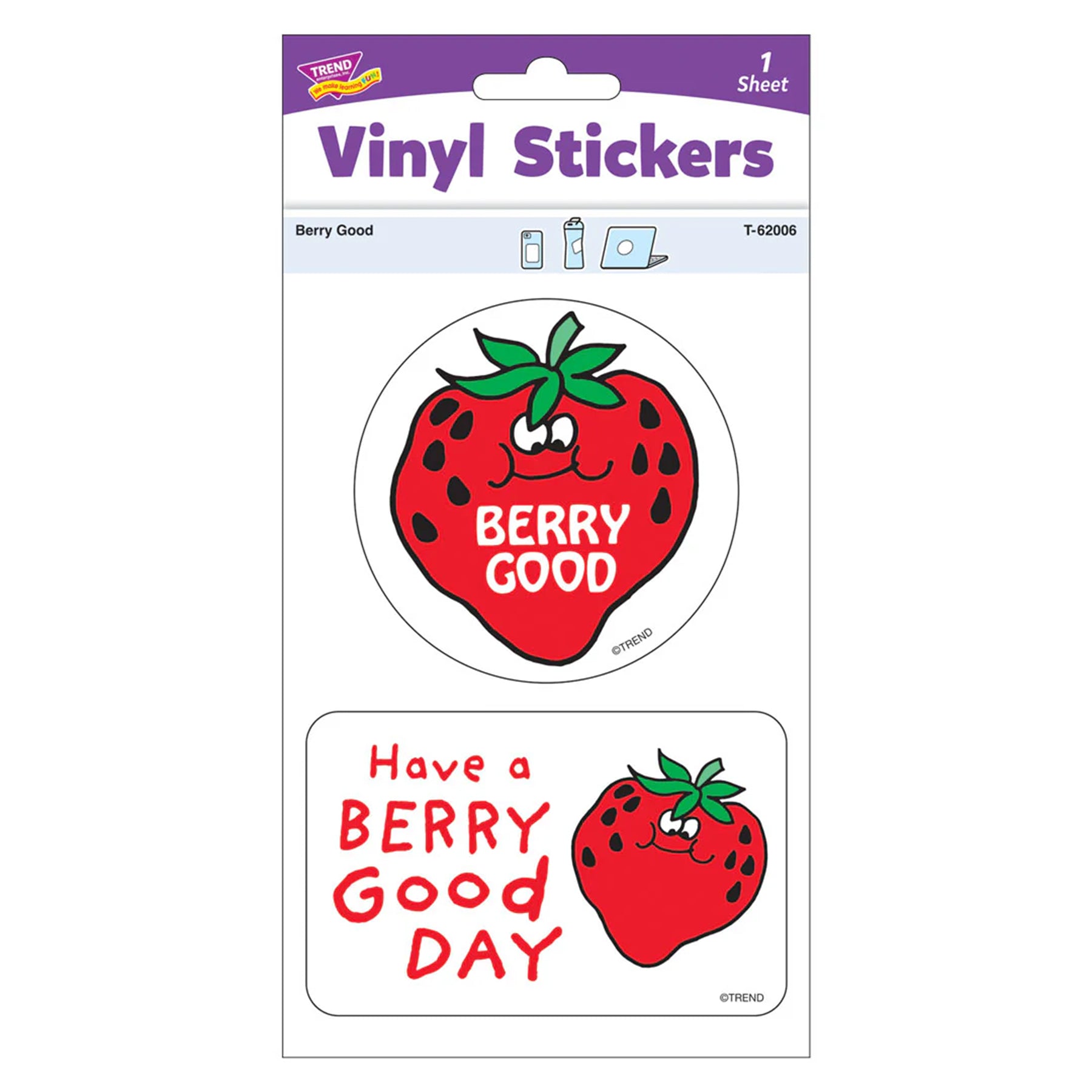 Berry Good Vinyl Stickers, Pack of 2