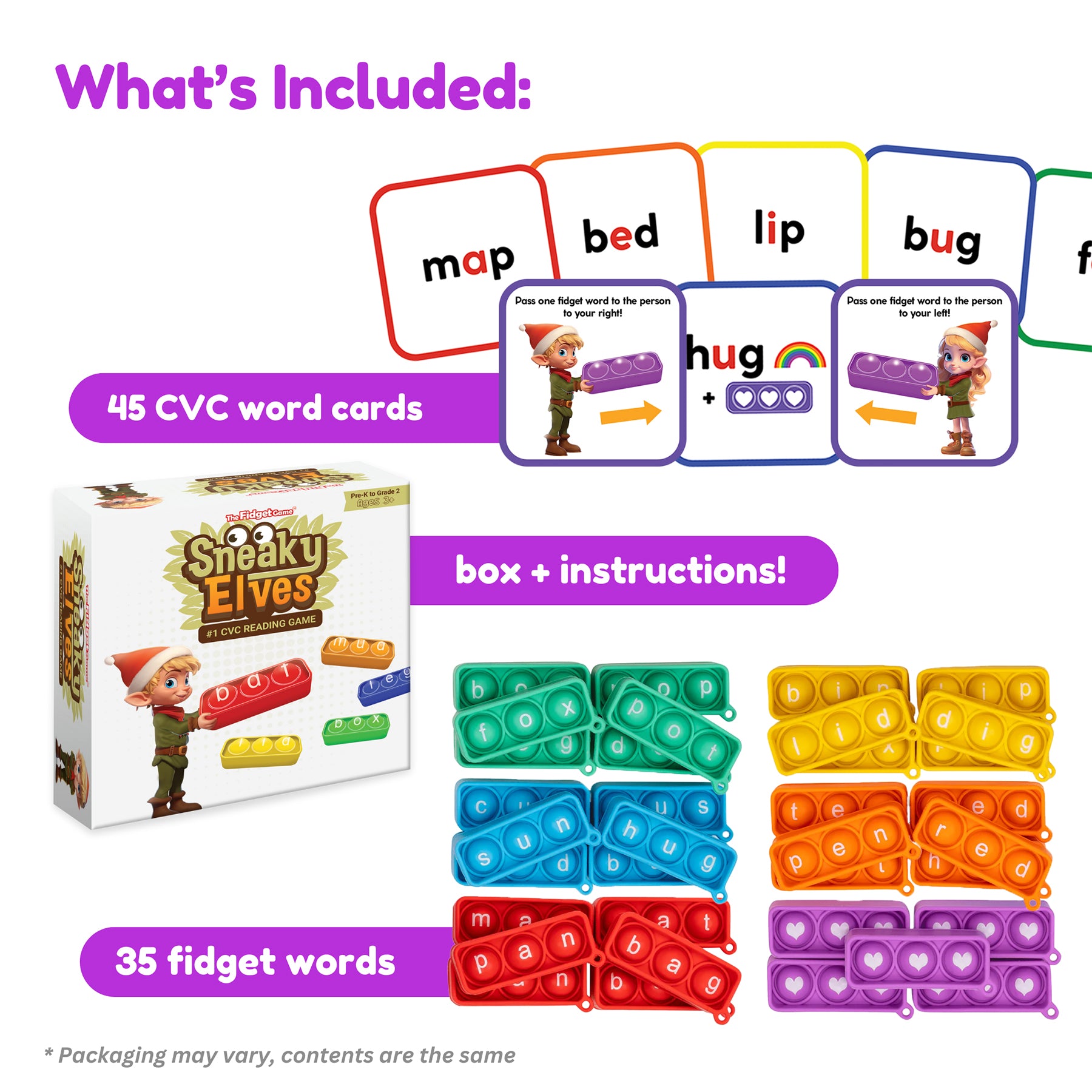 Sneaky Elves CVC Reading Game
