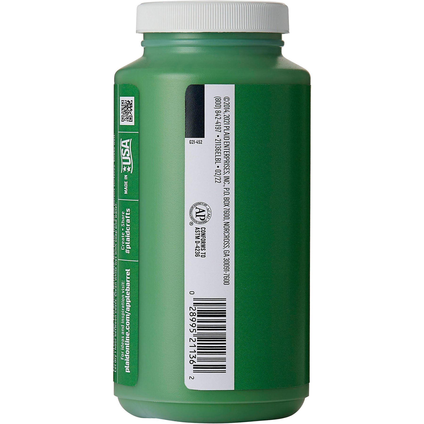 Acrylic Paint Matte, 16oz., Kelly Green