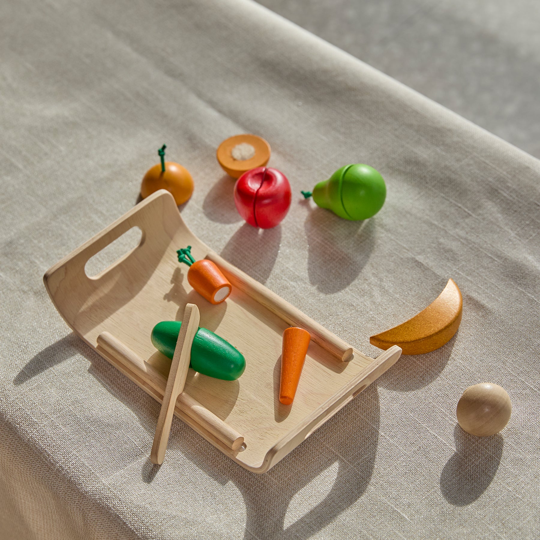 Wooden Pretend Play Fruit and Vegetable Food Set