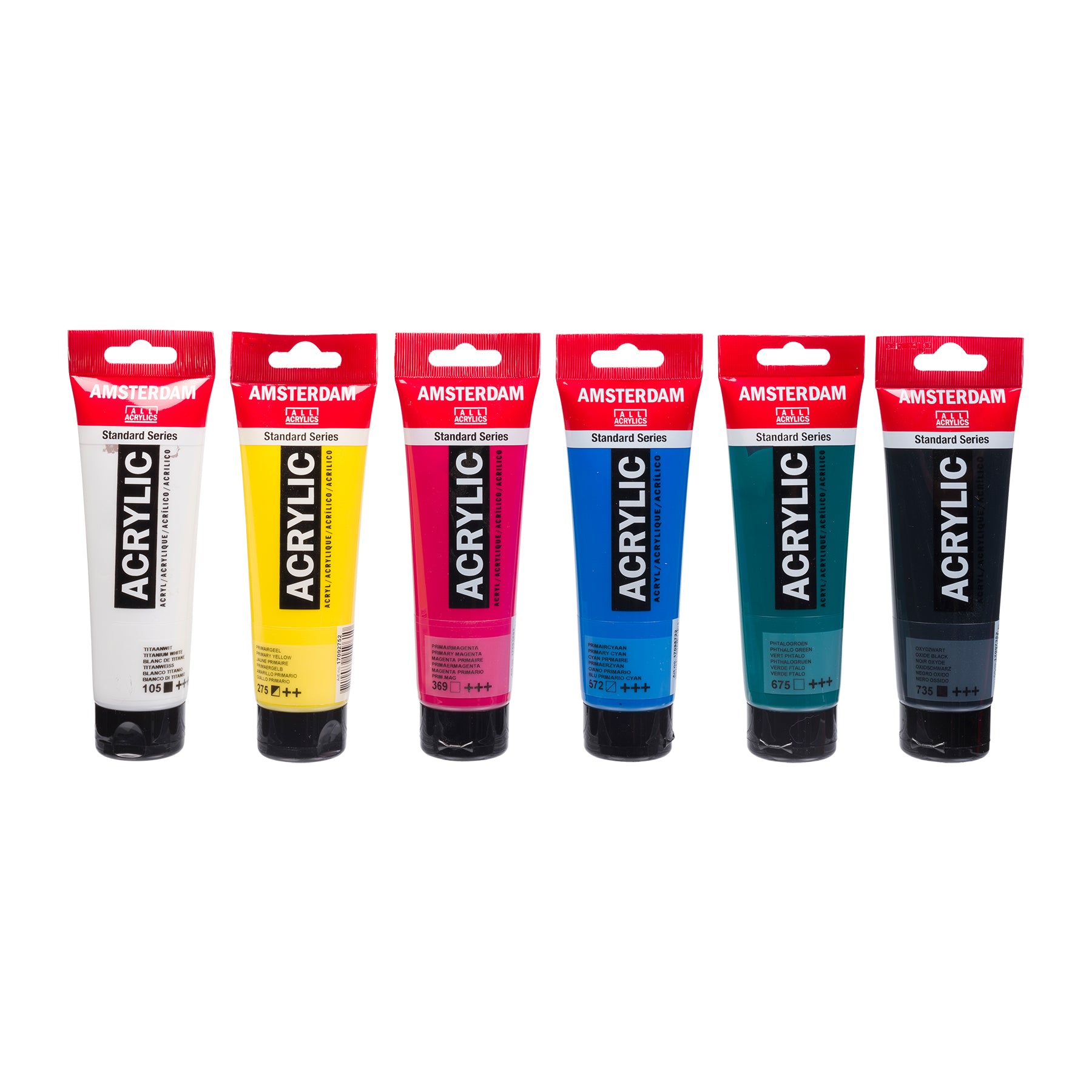 Standard Acrylic Classroom Set, 6 x 120 mL