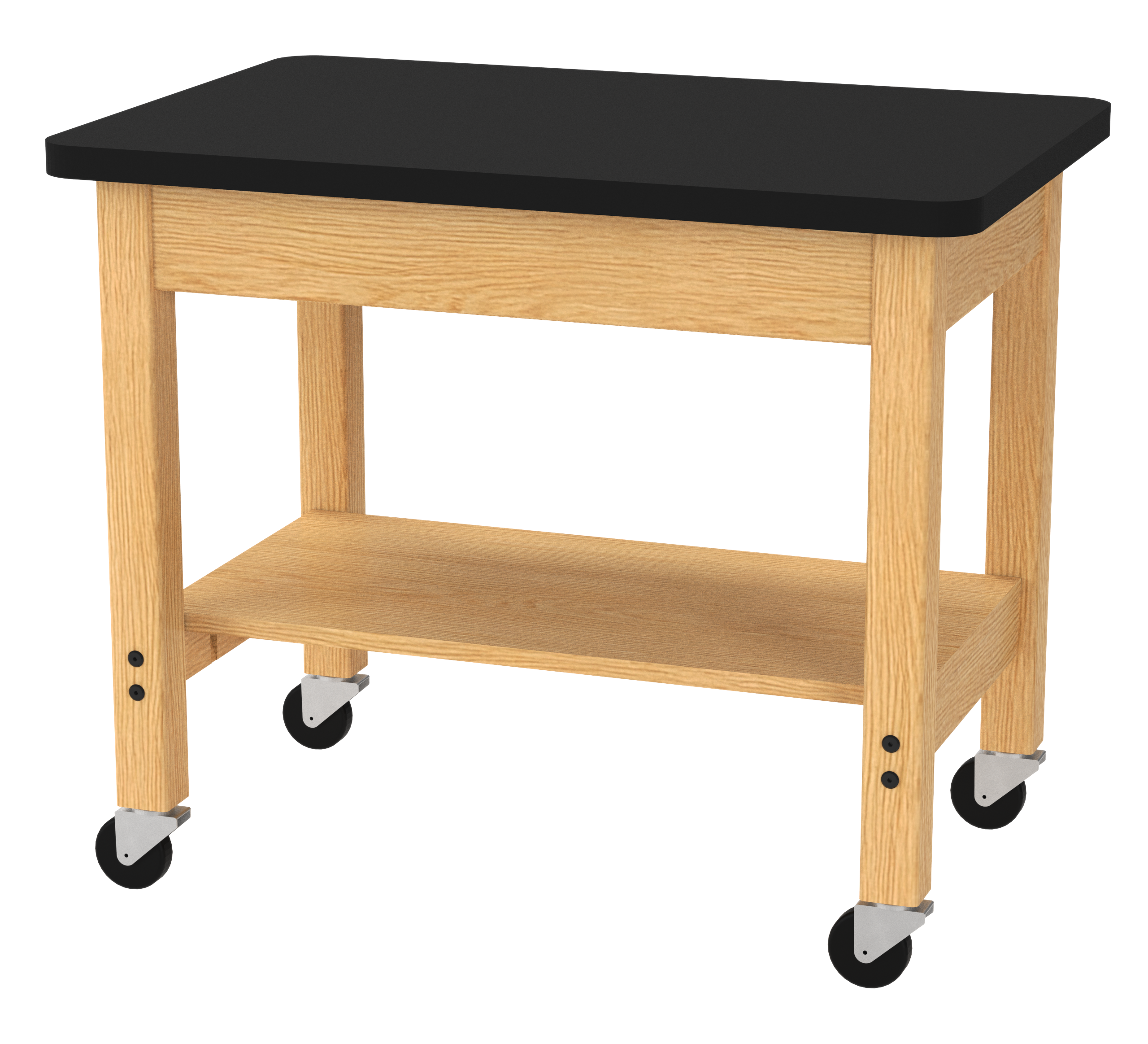 Access Demo Cart - Red Oak, 36"W x 24"D x 30-1/4"H