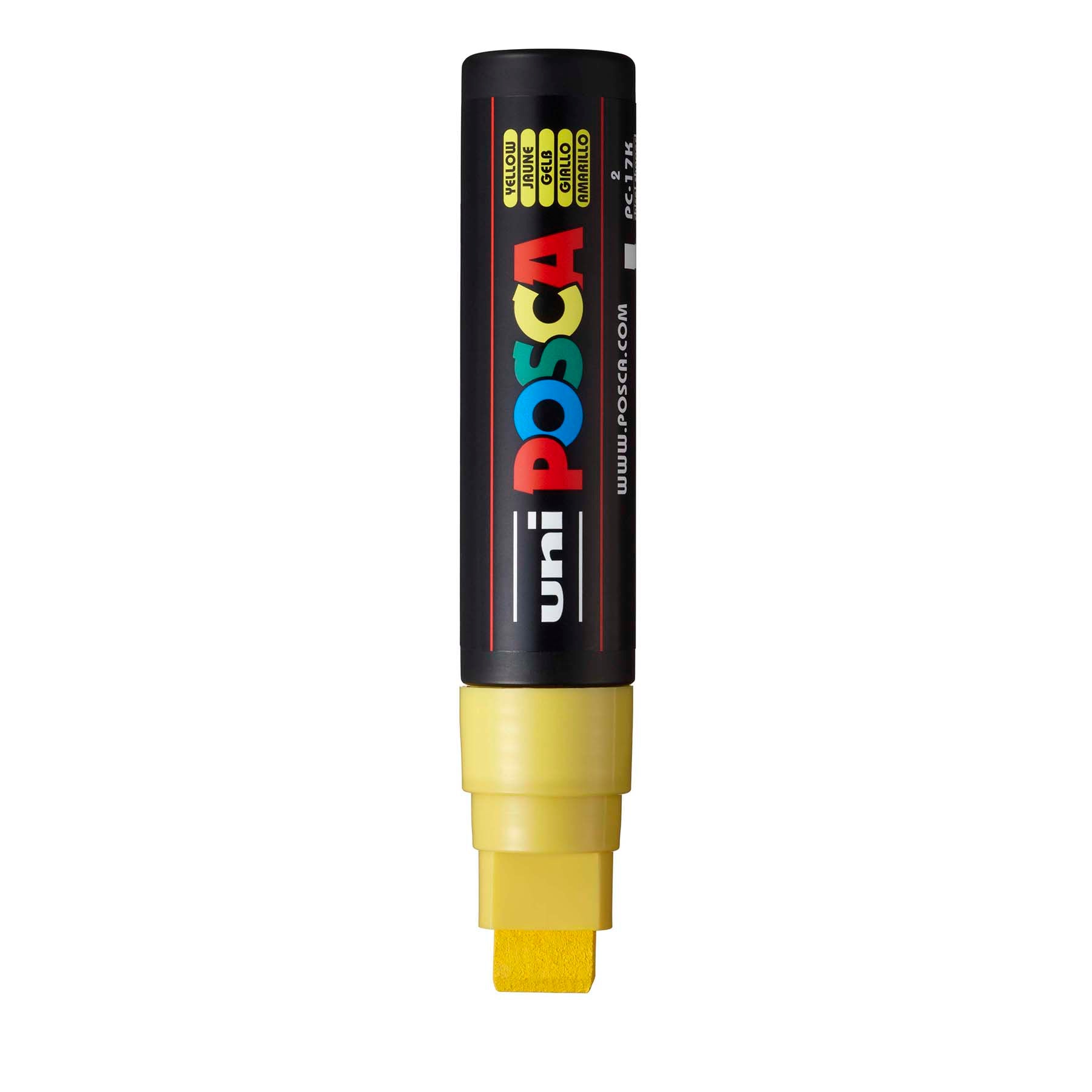 uni® POSCA PC-17K Water-Based Paint Markers, Extra Broad Tip (15mm), Yellow